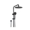 Aca Shower Head Set 8 Inch Shower Round 5 Mode Handheld Head Black