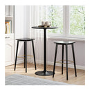Round Bistro Table With Heavy Duty Metal Base For Home Bar