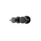 Round Black 200Mm Shower Head Top Bottom Inlet 5 Modes Sprayer Taps