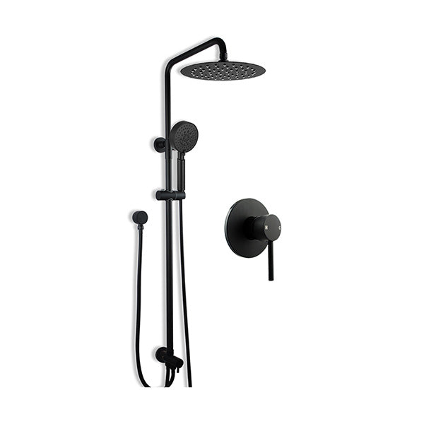 Shower Set 8 Inch Shower Head Round 5 Mode Handheld With Shower Mixer