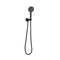 Round Black 3 Modes Handheld Shower Head Brass Holder Water Hose