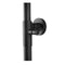 Round Black Top Bottom Water Inlet Bathroom Shower Rail Diverter Only