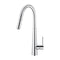 Round Chrome 360 Degree Swivel Pull Out Kitchen Sink Mixer Tap Brass