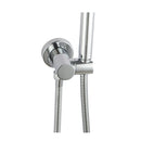 Round Chrome Shower Holder Solid Brass Wall Connector