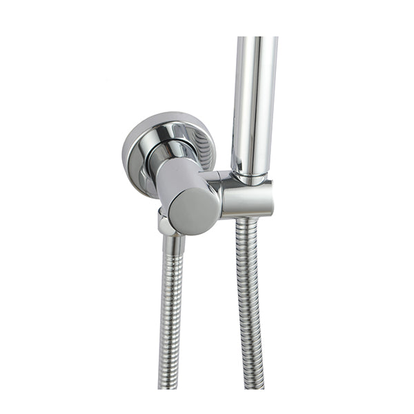 Round Chrome Shower Holder Solid Brass Wall Connector