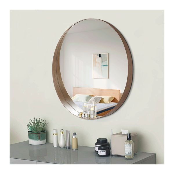 Round Wall Vanity Mirror Makeup Home Decor Space Saving Hallway