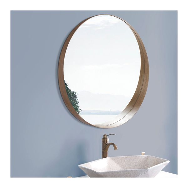 Round Wall Vanity Mirror Makeup Home Decor Space Saving Hallway