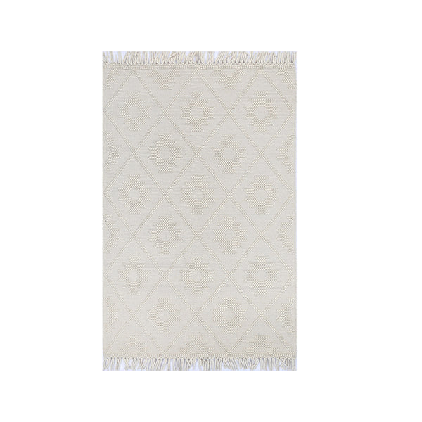 Demitri Tribal Beige Wool Rug