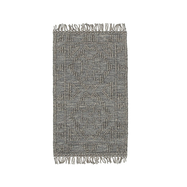 Demitri Ornamental Grey Multi Wool Rug