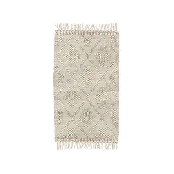 Demitri Geometric Beige Wool Rug