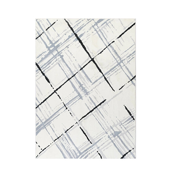 Claudette Geo Cream Blue Rectangle Rug