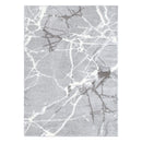 Tanya Abstract Silver Shag Rug