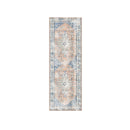 Polly Terracotta Blue Vital Washable Runner Rug