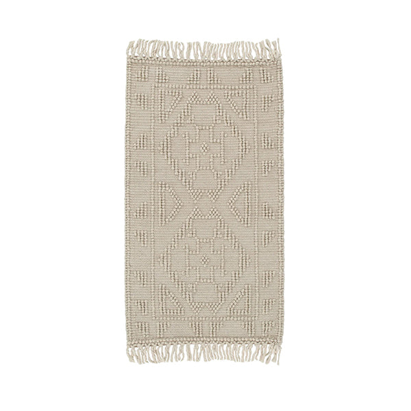 Demitri Ornamental Beige Wool Rug