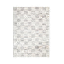 Jasmin Distressed Checkers Grey Beige Rug