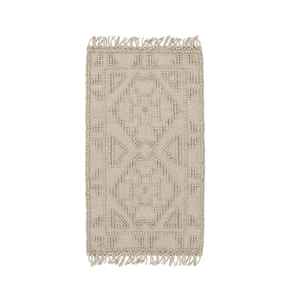Demitri Ornamental Brown Wool Rug