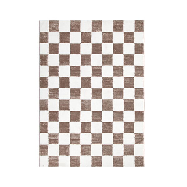 Jasmin Checkers Cream Brown Rug