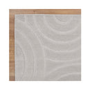 Lesley Nomades Ellipse Light Grey Wool Rug