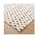 Mildred Monochrome Squares Brown And Cream Rug
