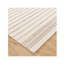 Pamela Stripes Ivory Beige Wool Rug