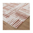 Wilma Geometric Lines Rust Rug