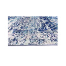 Angelica Distressed Navy White Traditional Non Slip Rug