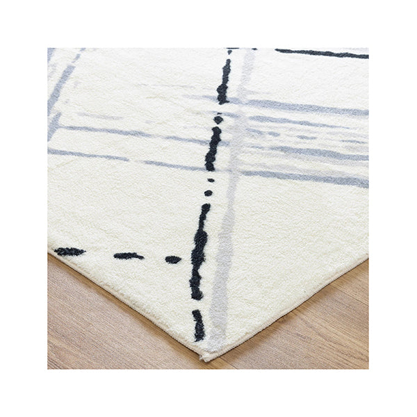 Claudette Geo Cream Blue Rectangle Rug