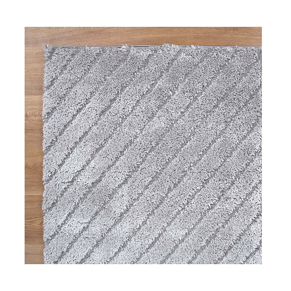 Tanya Modern Silver Shag Rug