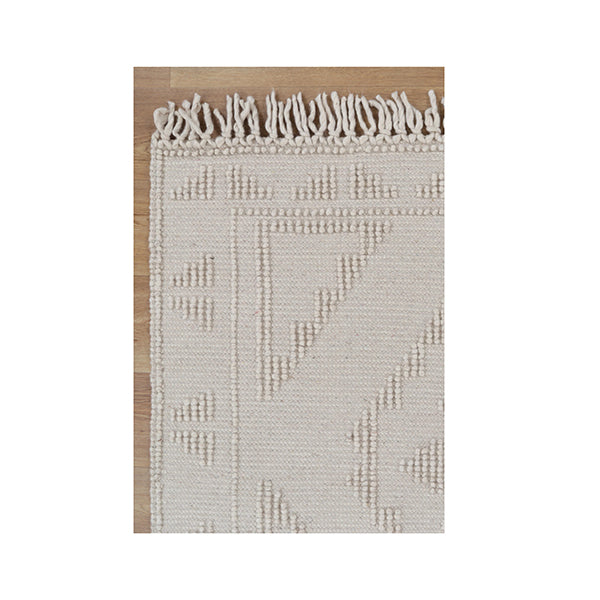Demitri Ornamental Beige Wool Rug