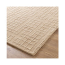 Abby Croissant Beige Knitted Wool Rug