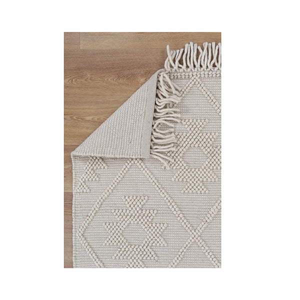 Demitri Tribal Beige Wool Rug