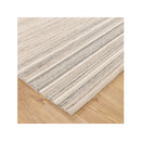Pamela Multi Stripe Beige Grey Wool Rug