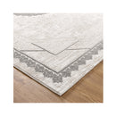 Amalia Oriental Border Medallion Cream Grey Rug