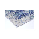 Angelica Distressed Navy White Traditional Non Slip Rug