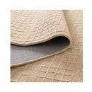 Abby Croissant Beige Knitted Wool Rug