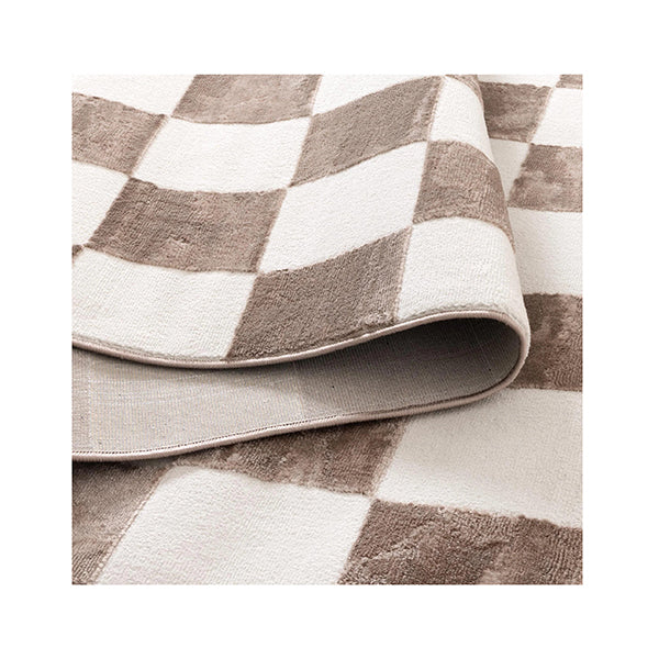 Jasmin Checkers Cream Brown Rug