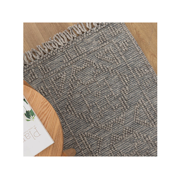 Demitri Ornamental Grey Multi Wool Rug