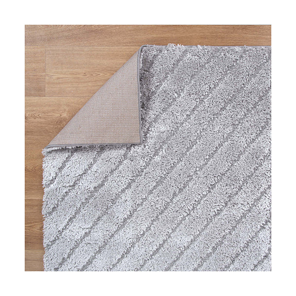 Tanya Modern Silver Shag Rug