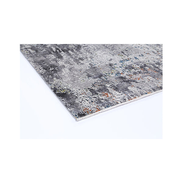 Alma Distressed Watercolour Grey Multi Rug