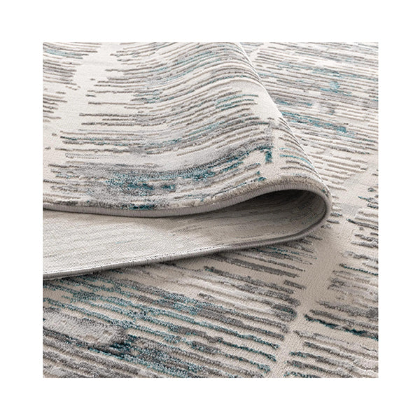 Veronica Abstract Grey Blue Rug