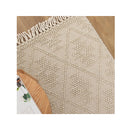 Demitri Geometric Beige Wool Rug