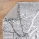 Tanya Abstract Silver Shag Rug