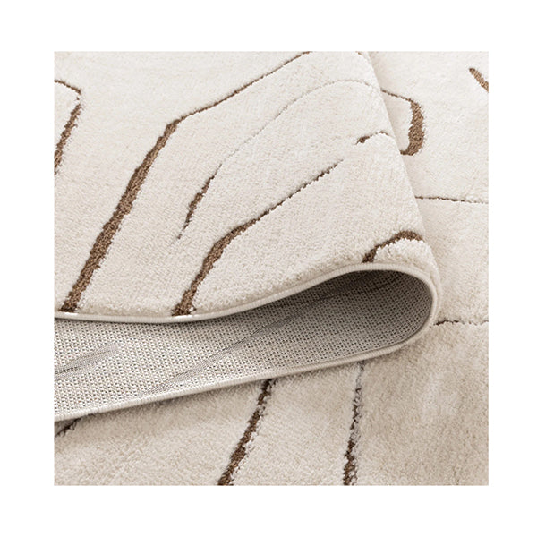 Mildred Modern Lines Cream And Brown Rug