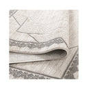 Amalia Oriental Border Medallion Cream Grey Rug