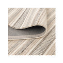 Pamela Multi Stripe Beige Grey Wool Rug