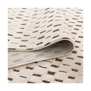 Mildred Monochrome Squares Brown And Cream Rug