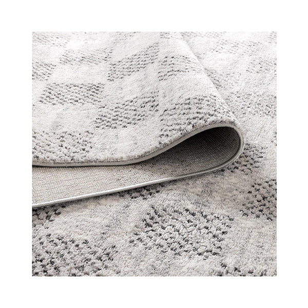 Doreen Grey Checkered Rectangle Rug
