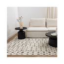 Mildred Monochrome Squares Black And Cream Rug