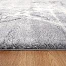 Tanya Abstract Silver Shag Rug