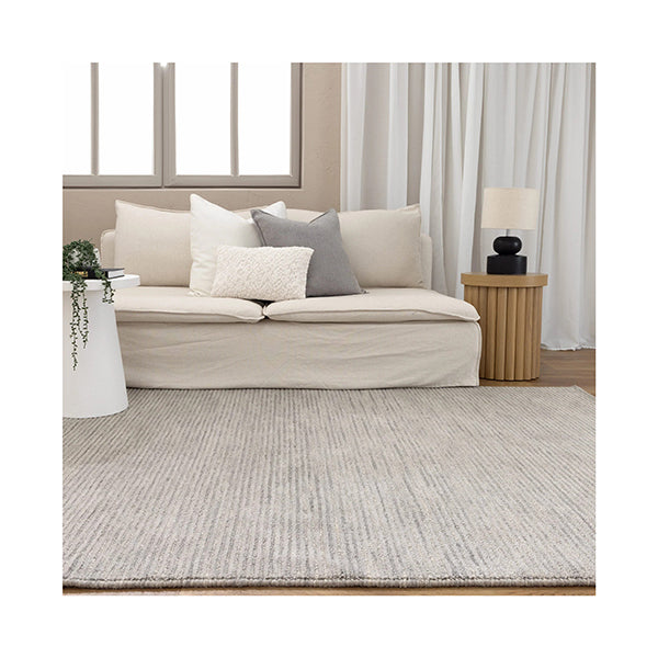 Ethel Breeze Wool Grey Rectangle Rug